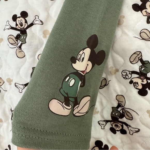 Disney Baby Boy Mickey Mouse Overall Set 2 PC Green Long Sleeve Top 24M NWT - Picture 3 of 7